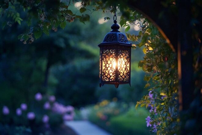 Lustre solaire élégant en plein air