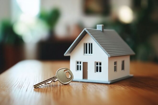 Modèle de maison avec clé