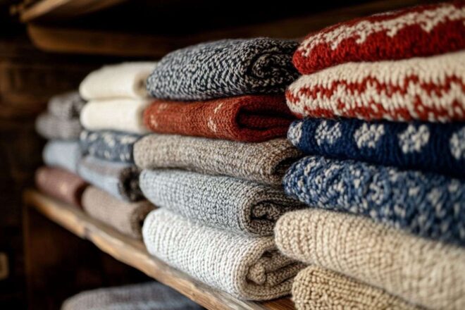 Pulls multicouches rangés